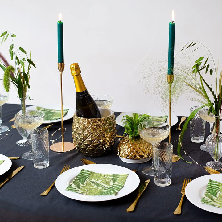 Talking Tables Goldener Ananas Eiswürfelbehälter mit Deckel, Edles Getränkewagen | Retro-Bar-Accesso