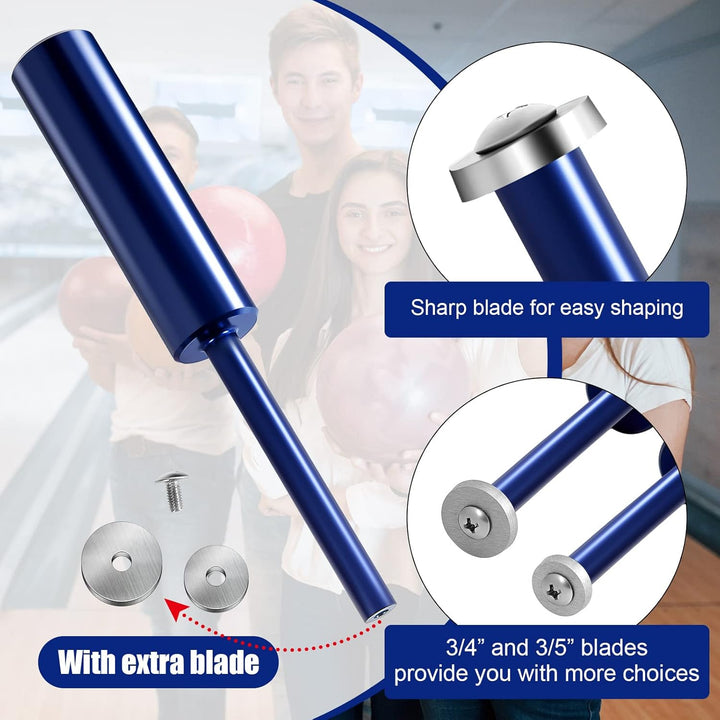 Hungdao Bowlingball Workout Tool Bowling Zubehör mit 1,9 cm Ersatzklinge für Daumenfinger, Blau