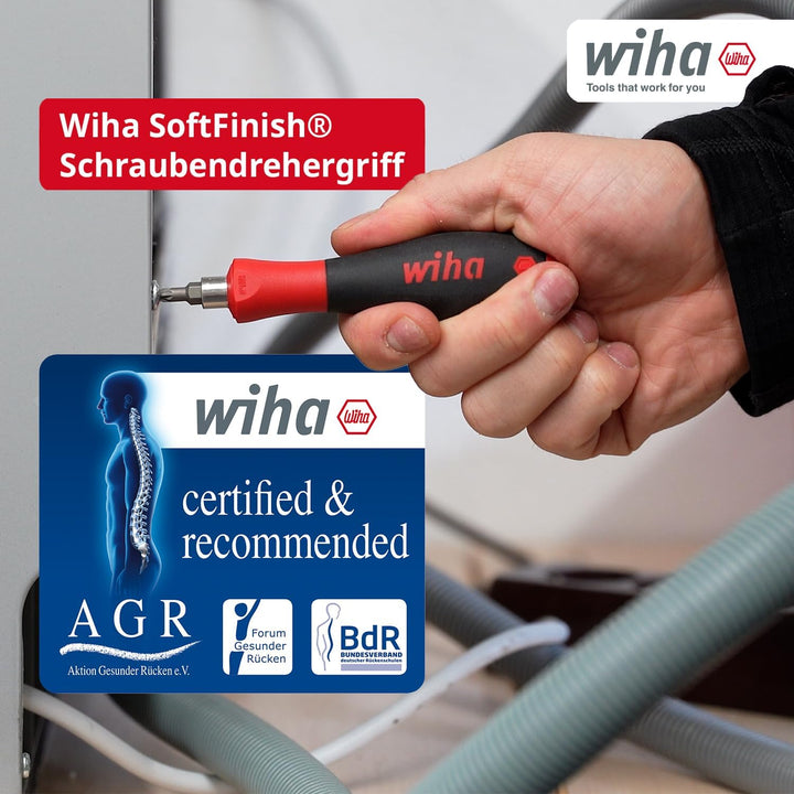Wiha ProBuddy® Evo 40-tlg. Bit- & Steckschlüssel-Set 1/4" SoftFinish Schraubendrehergriff, Mini-Rats