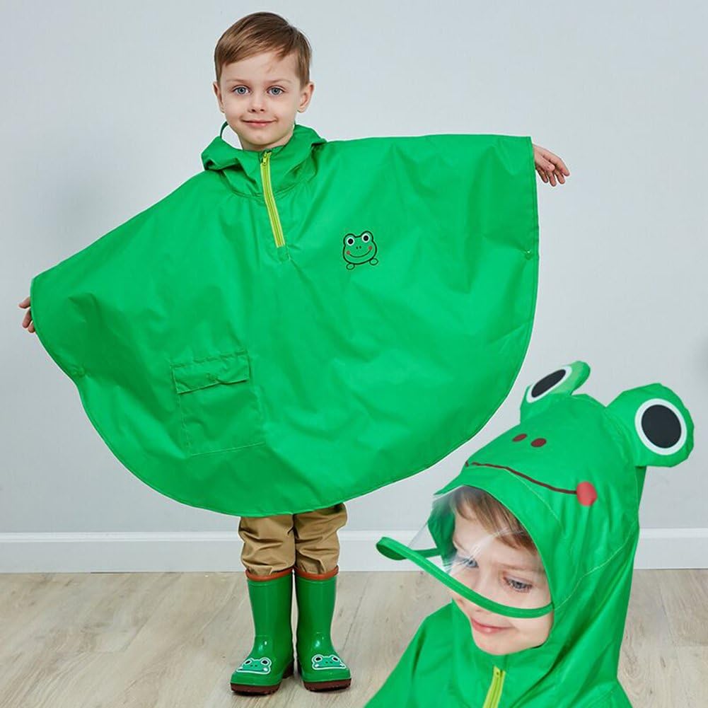 mama stadt Kinder Regenponcho Unisex Regencape Mädchen Jungen 100% Regensichere Regen Poncho Regenma