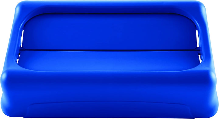 Rubbermaid Commercial Products FG267360BLUE Slim Jim Schwingdeckel, Blau blau Schaukel, blau Schauke