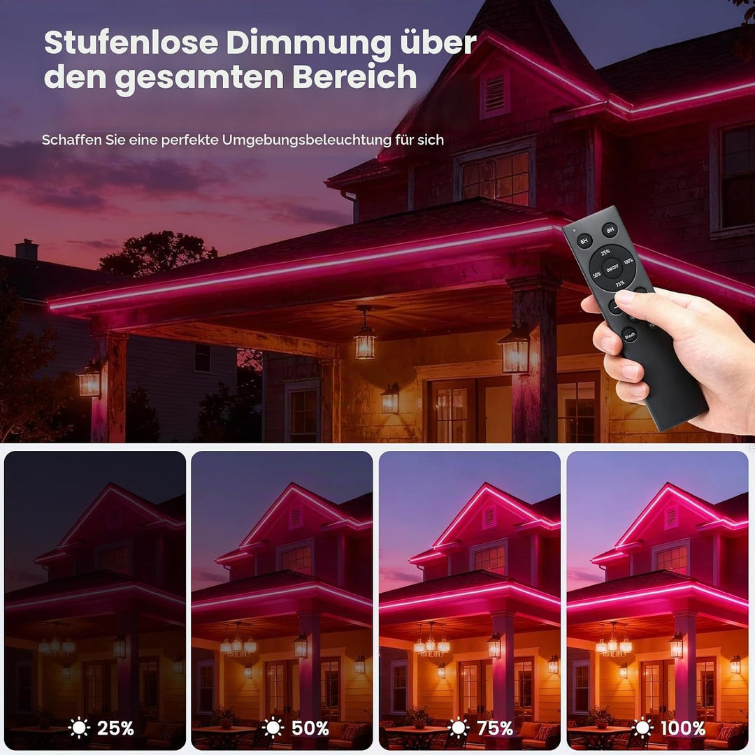 750W LED Streifen Dimmer Controller, 230V Plug-in Schalter Dimmer mit 12-Tasten Fernbedienung, Zeits
