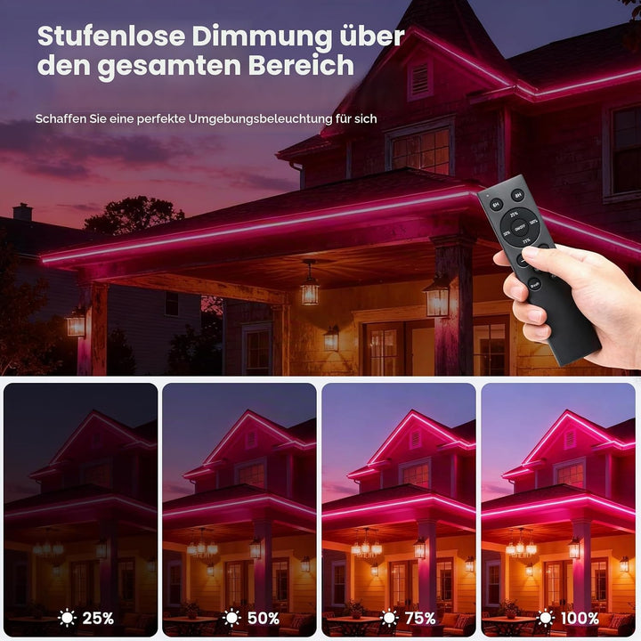 750W LED Streifen Dimmer Controller, 230V Plug-in Schalter Dimmer mit 12-Tasten Fernbedienung, Zeits