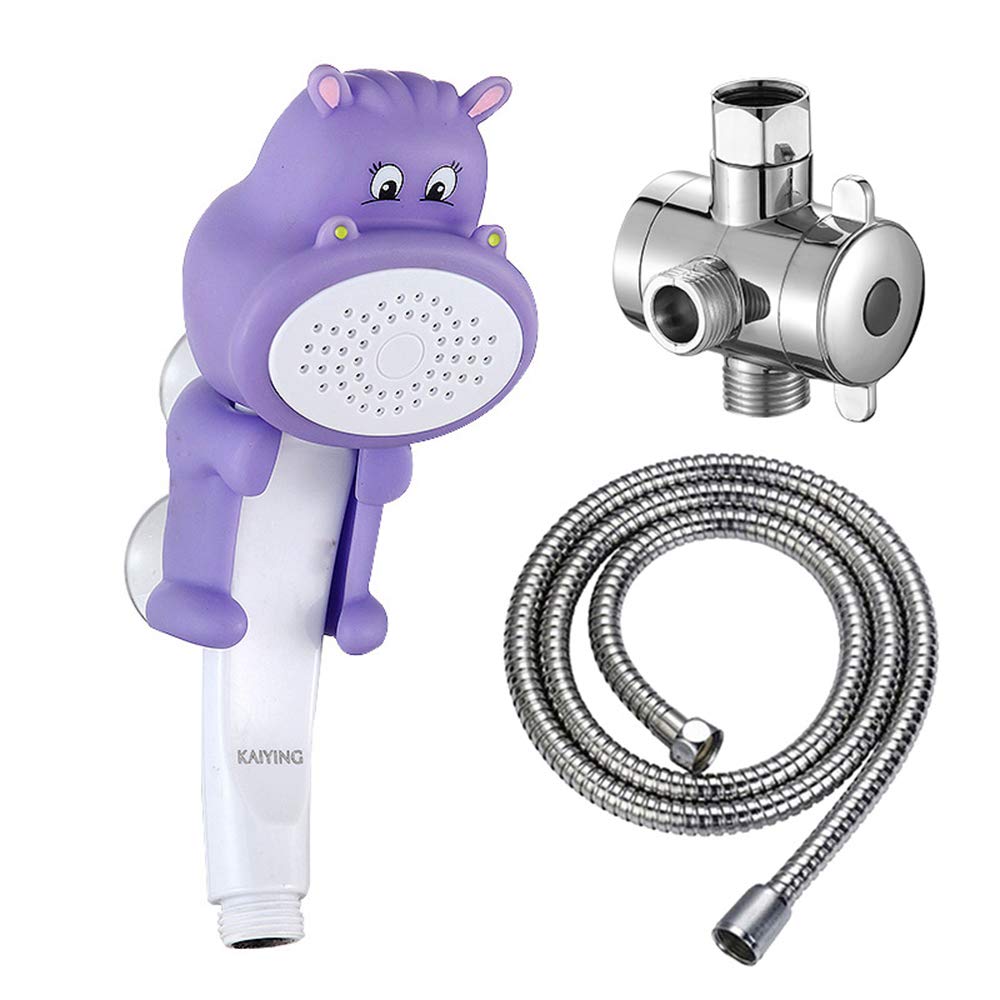 KAIYING Nilpferd Kinderdusche, Handduschkopf für Kleinkinder, Baby Duschaufsatz, Duschköpfe Badezube