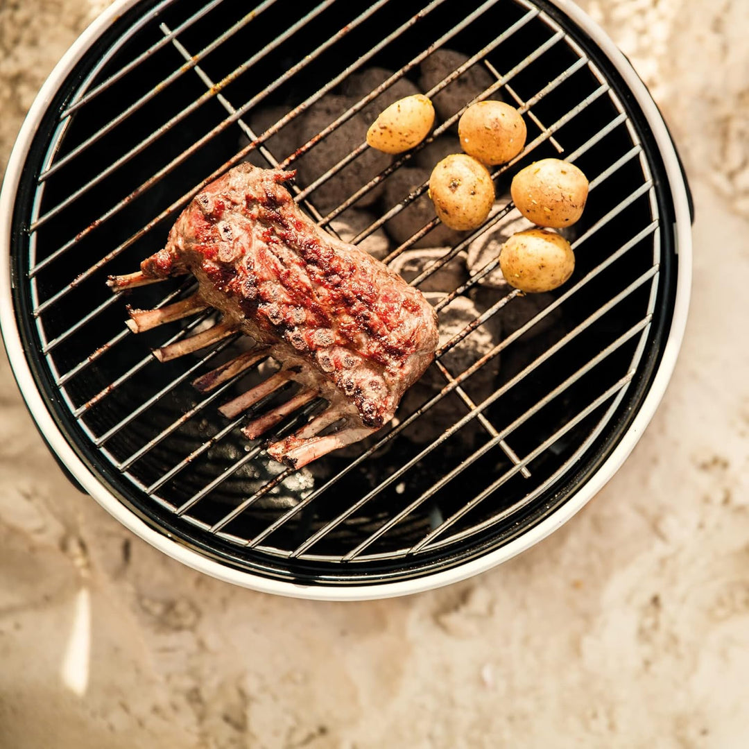 BergHoff Tischgrill Leo (Holzkohlegrill tragbar, Camping Grill inkl. Zubehör, Tragbarer Reisegrill k