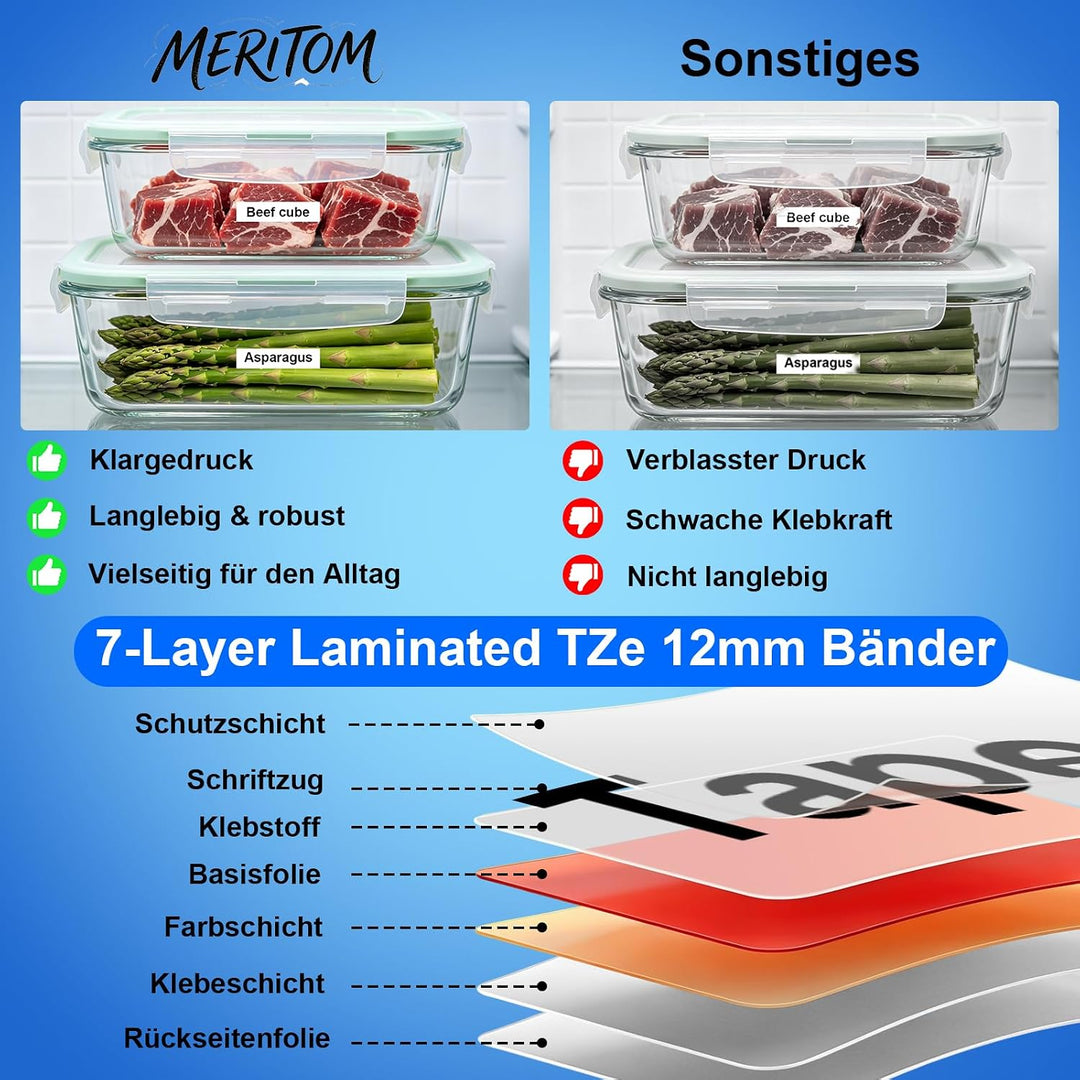 TZe-231 Kompatibel mit Brother P-Touch Bänder 12mm, für Brother TZe Schriftband TZe-231 TZe231 12mm