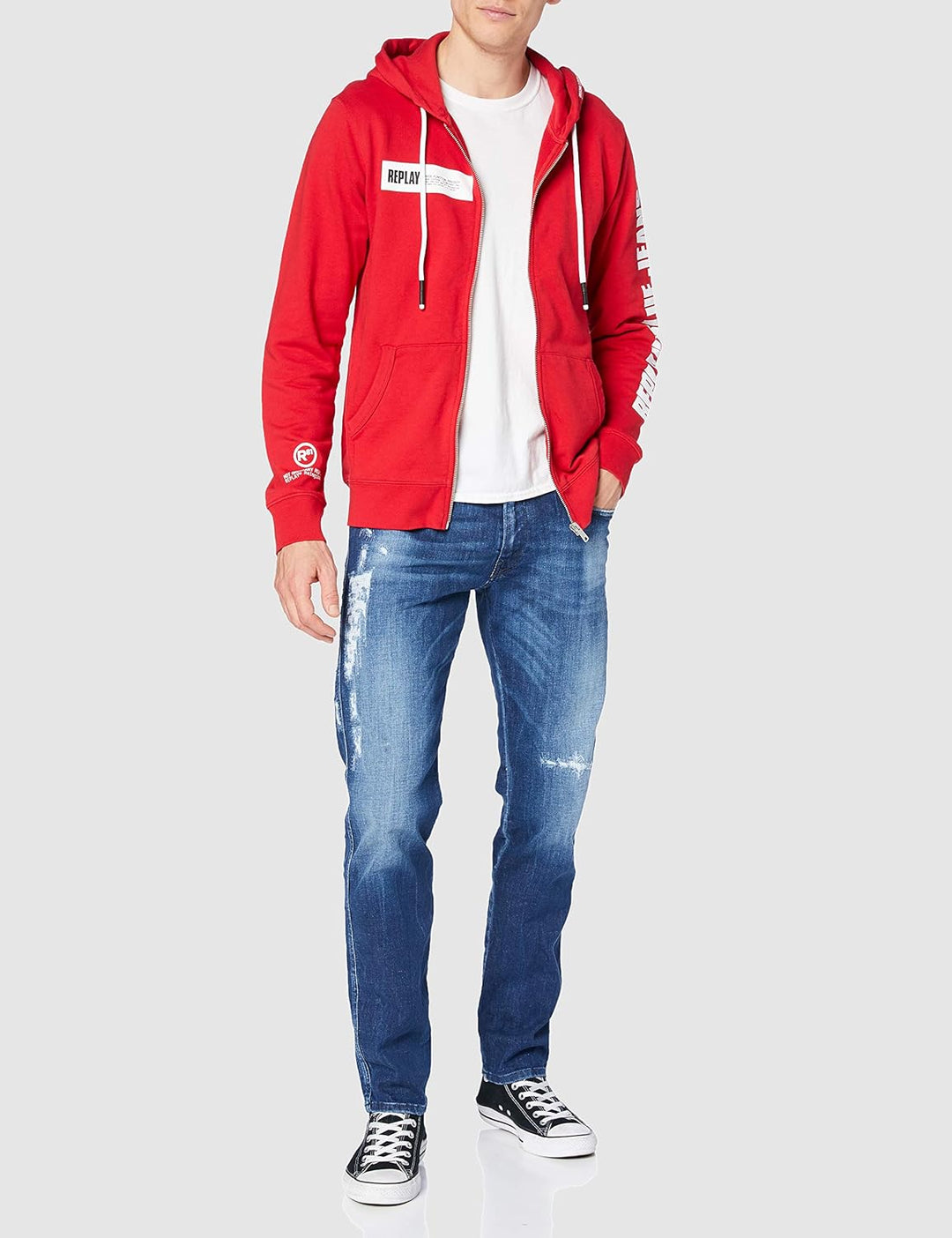REPLAY Herren Anbass Jeans, 009 MEDIUM Blue, 32W / 36L
