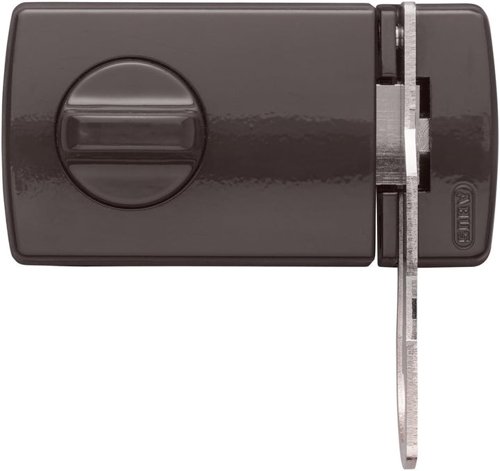 ABUS Tür-Zusatzschloss 2130, mit Drehknauf, braun, 56034 mit Sperrbügel Braun, mit Sperrbügel Braun