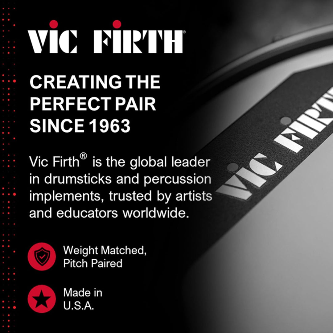 Vic Firth Double Sided Practice Pad - 12 inch 12" Double Side Single, 12" Double Side Single