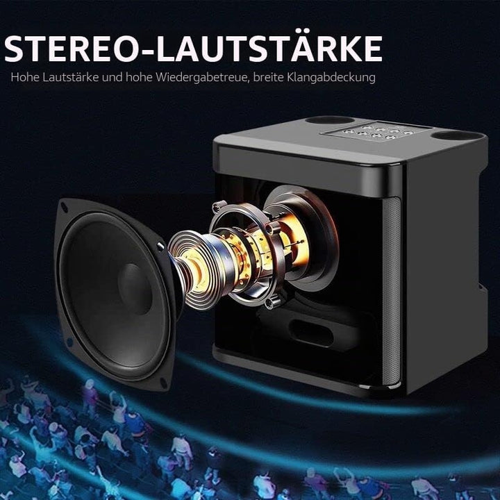 Karaoke Maschine,Bluetooth Karaoke Anlage mit 2 Mikrofonen, Lautsprecher Tragbares PA Anlage Karaoke