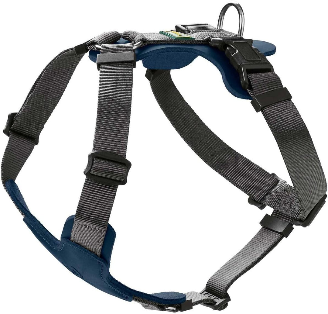 HUNTER AALBORG MIXED Hundegeschirr, M, dunkelblau/grau, 56 - 81 cm dunkelblau/grau 56 - 81 cm, dunke
