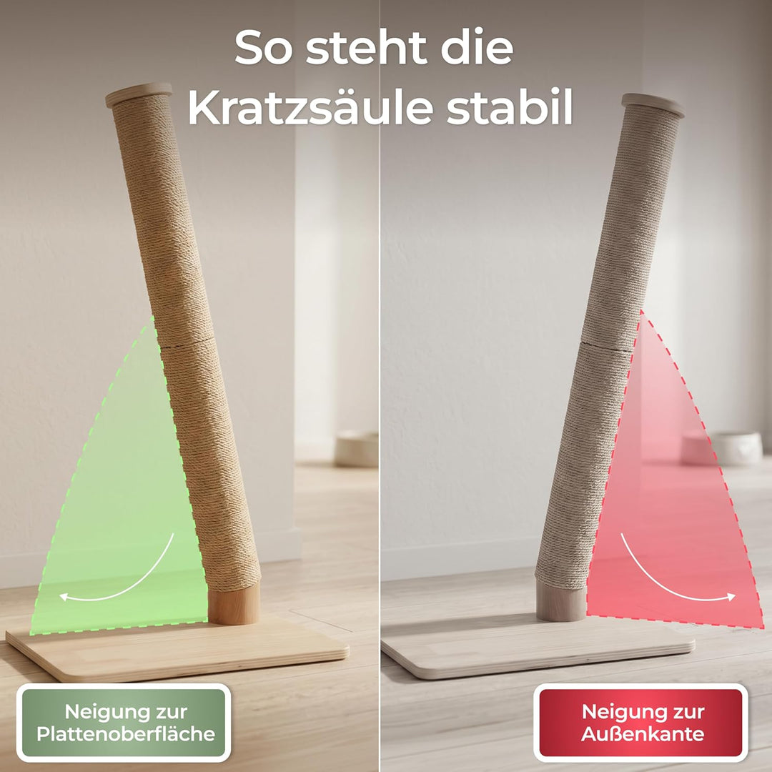 WOOWOOD Kratzbaum Katze - Extrem Stabil, Kratzsäule XXL, Kratzbaum Klein - Kratzstamm für kleine und