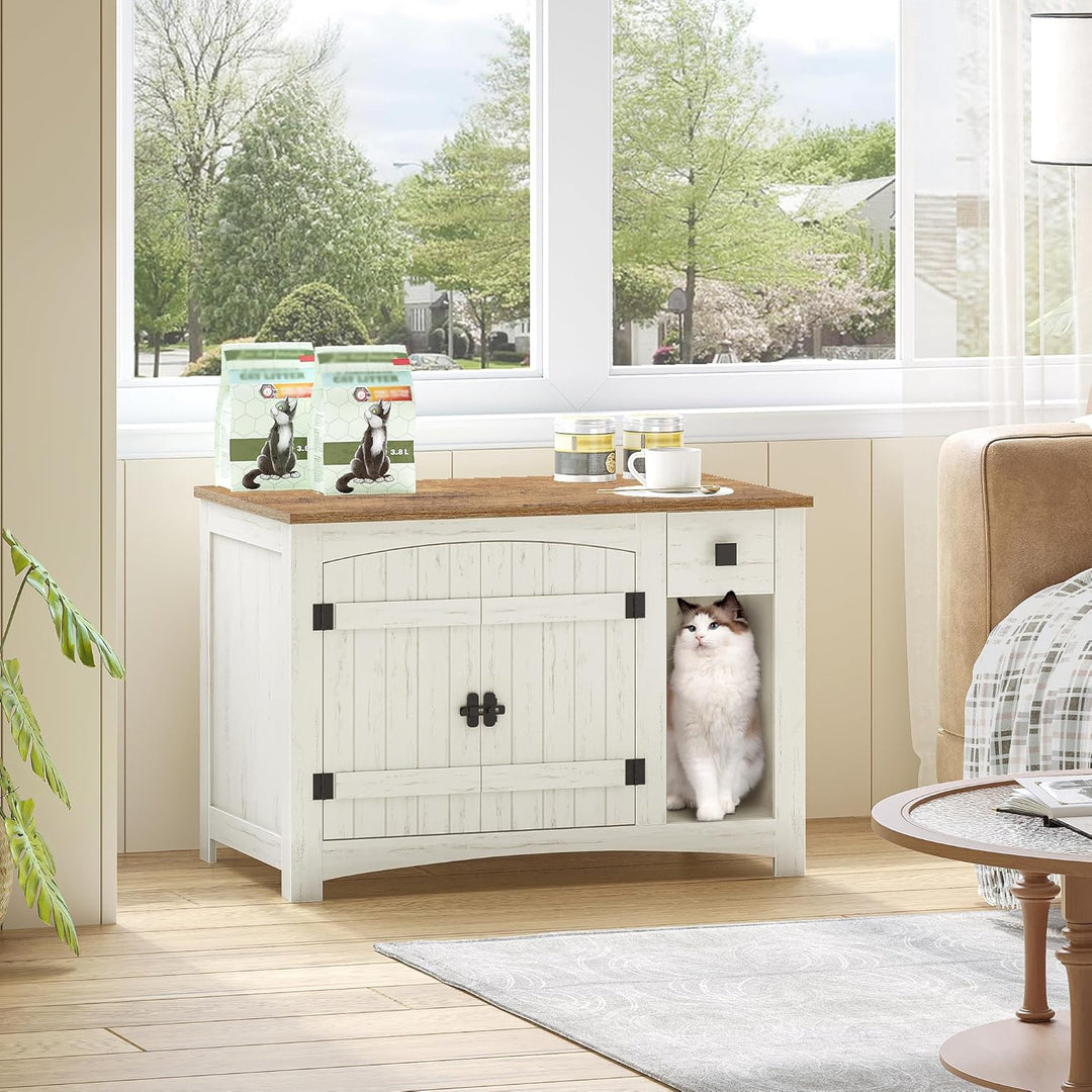 HEXCELEN Katzenklo Schrank, Katzenschrank, 85 x 50 x 58,2 cm | Katzentoilette Schrank , Für Katzen,