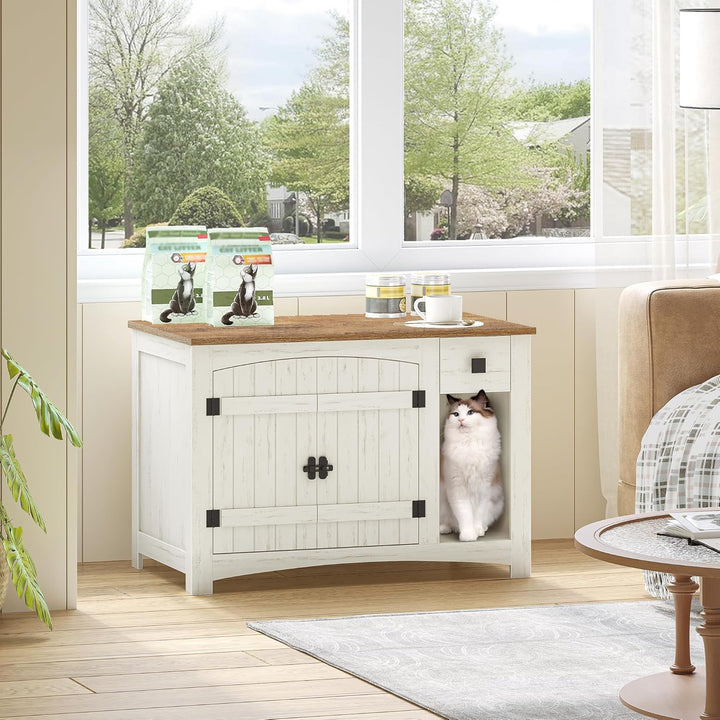 HEXCELEN Katzenklo Schrank, Katzenschrank, 85 x 50 x 58,2 cm | Katzentoilette Schrank , Für Katzen,