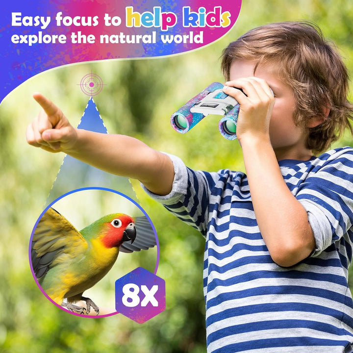 USCAMEL 8x21 Kompaktes Fernglas für Kinder und Erwachsene – Leistungsstarkes Mini-Fernglas für Vogel
