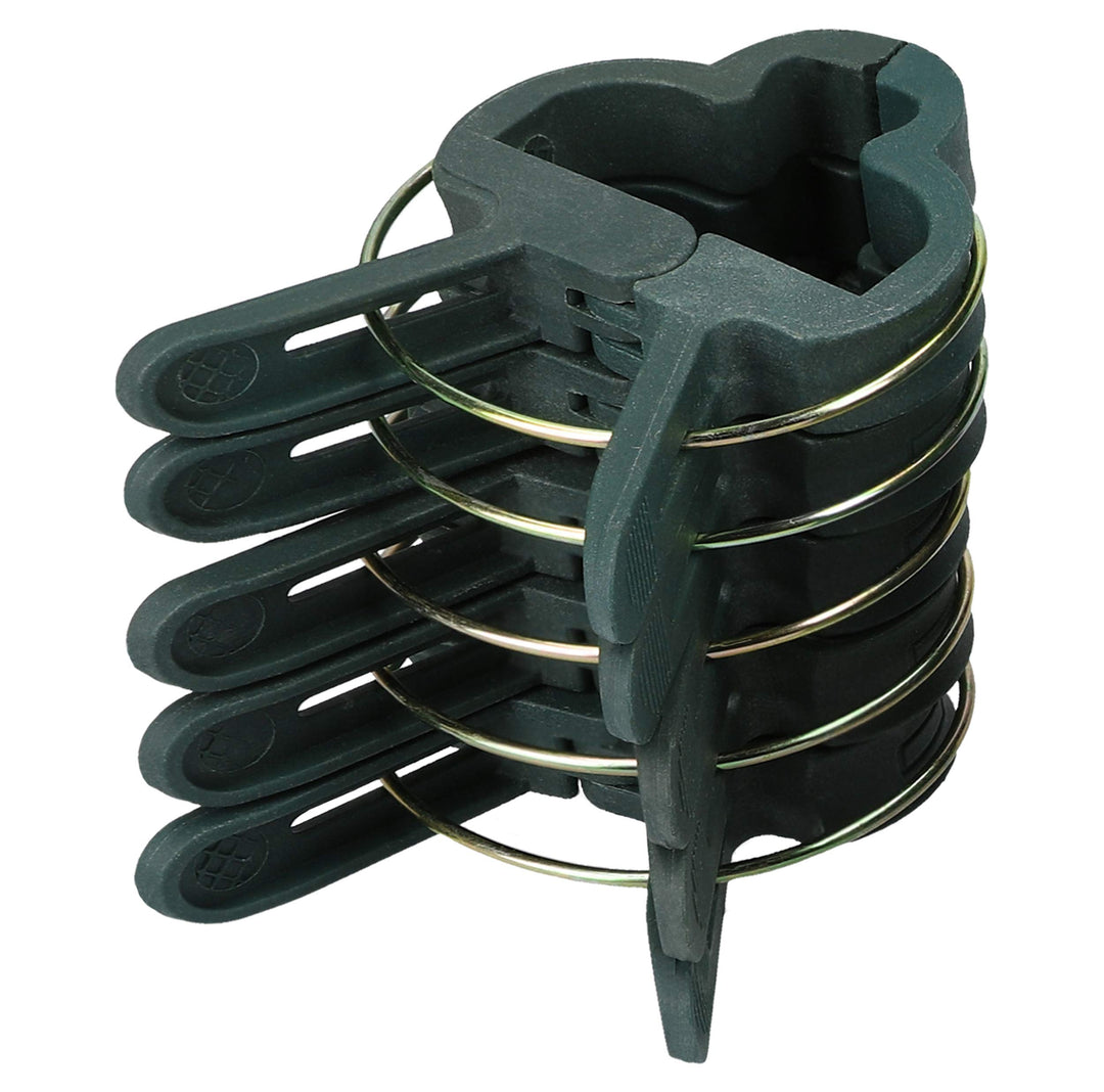 mumbi 100x Pflanzenclips Pflanzenklammern Pflanzenhalter Pflanzenbinder in Gross,Gartengrün Gross 10