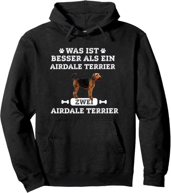 Zwei Airedale Terrier Design - Airedale Terrier Geschenk Pullover Hoodie