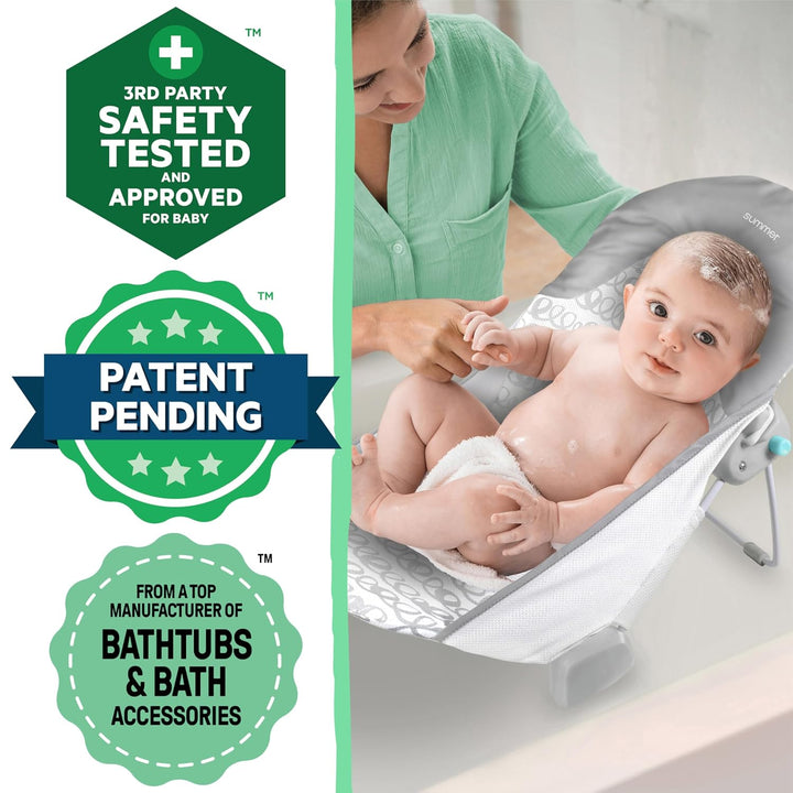 Ingenuity, Faltbarer Baby-Badewannensitz mit 2 Positionen, verstellbare Unterstützung für Waschbecke