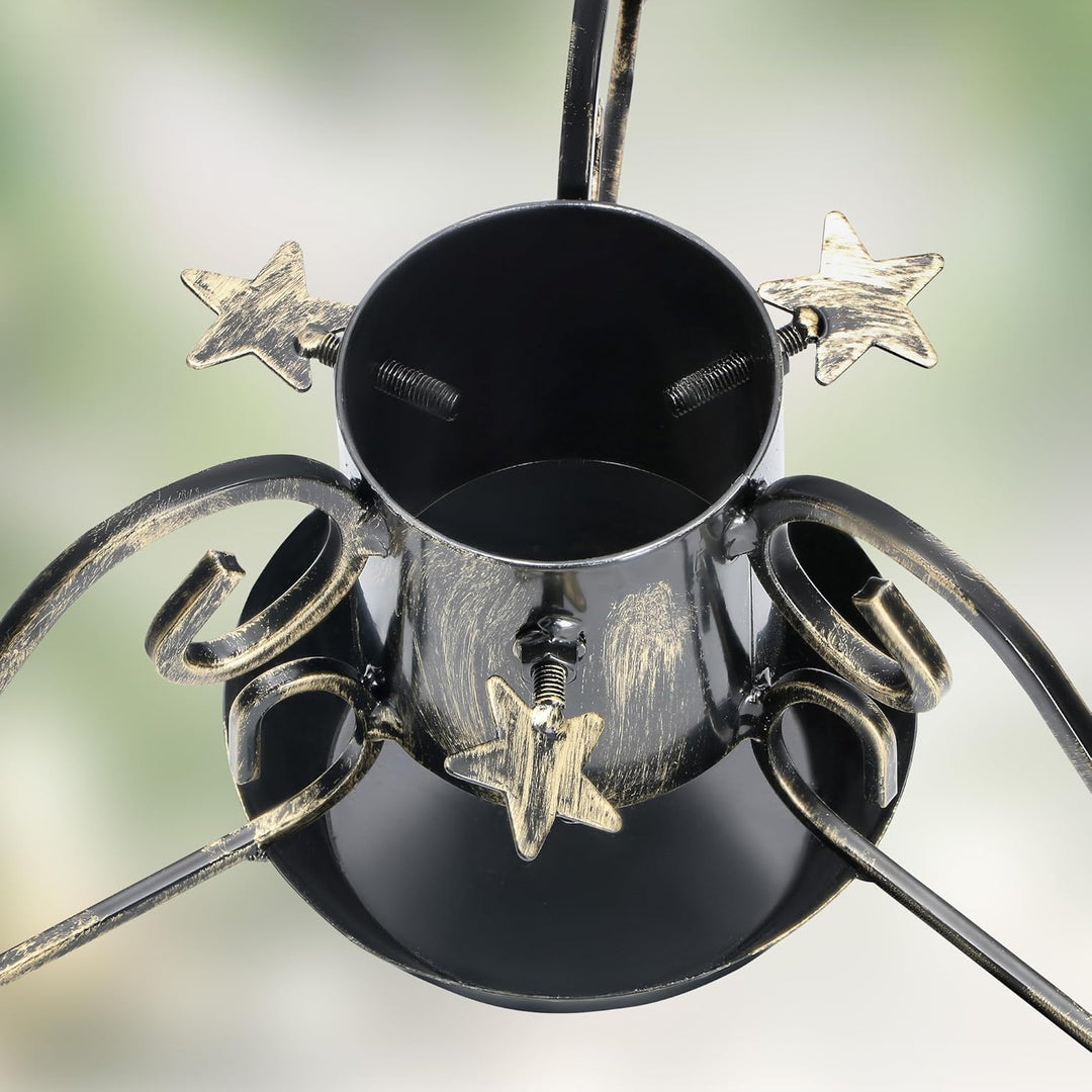 KOTARBAU® Weihnachtsbaumständer mit Wassertank ⌀ 100 mm Christbaumständer Schwarz mit Wasserbehälter