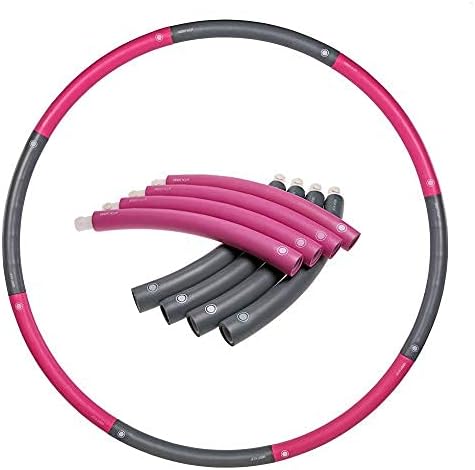 joofang 2,3 KG Hoola Hoop 8 Teile,100cm Reifen Fitness Erwachsene Einfach zusammensteckbar Abnehmen