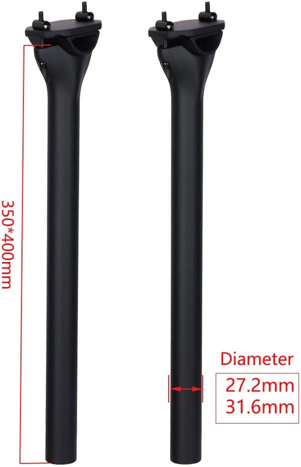QIKU Carbon Fahrrad Sattelstützen MTB Sattelstütze/Rennrad Sattelstütze 27.2/31.6 * 350/400MM 31.6×4