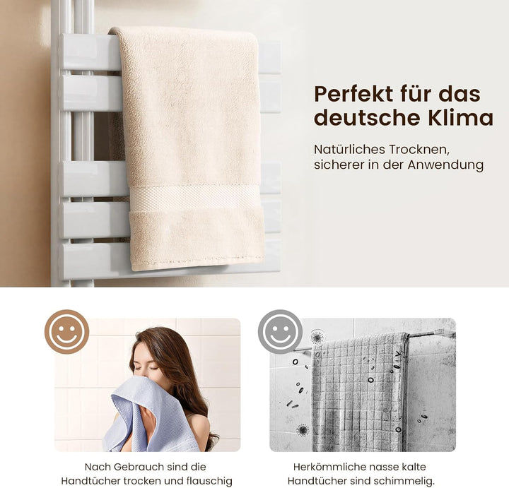 Heilmetz Badheizkörper Weiss Handtuchtrockner Heizung 600 x 1385 mm Bad Heizkörper Handtuchheizkörpe