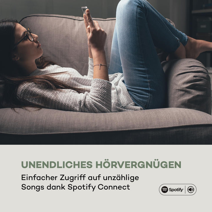 auna iTuner Internet Radio mit DAB+, HiFi Receiver, Internetradio mit CD Player, FM Radio, Digital H