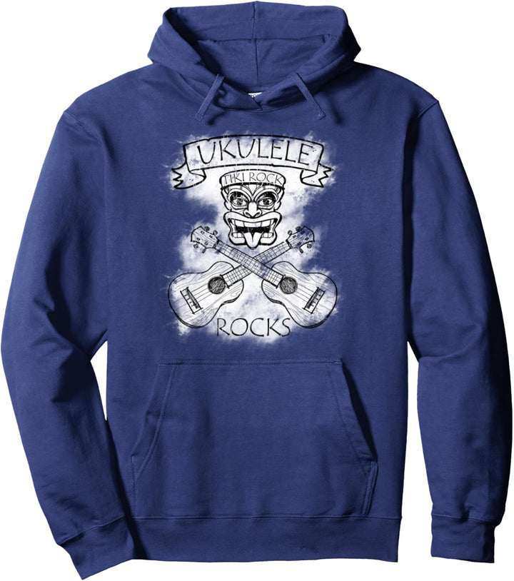 Ukulele Tiki Rock Music Pullover Hoodie
