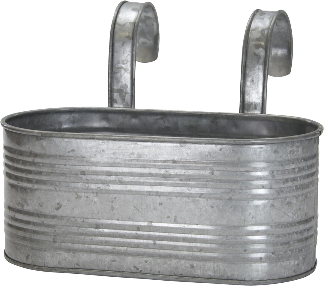 DARO DEKO Balkonkasten mit Henkel verzinkt - 3er Set - Balkonhänger Balkontopf, 3er Set