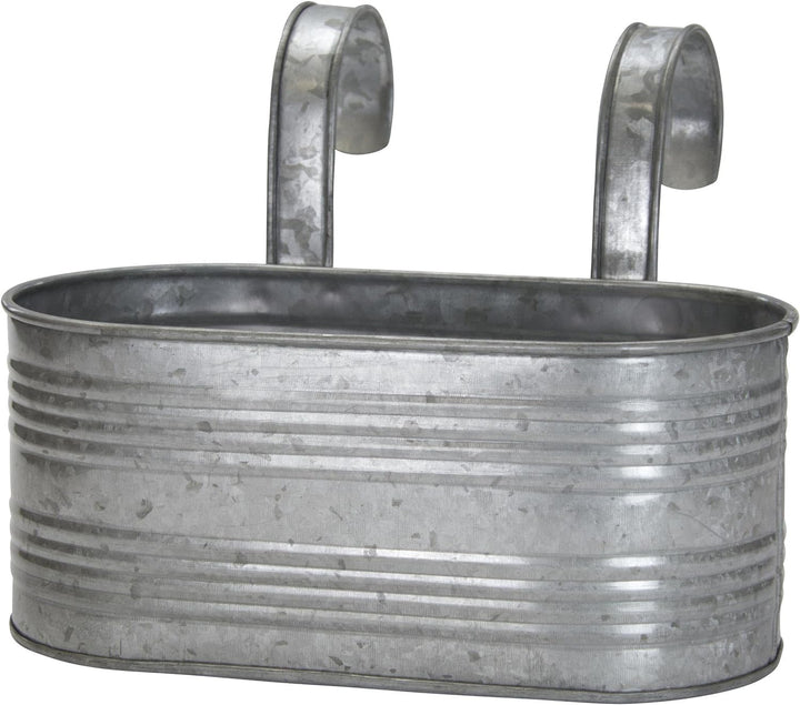 DARO DEKO Balkonkasten mit Henkel verzinkt - 3er Set - Balkonhänger Balkontopf, 3er Set