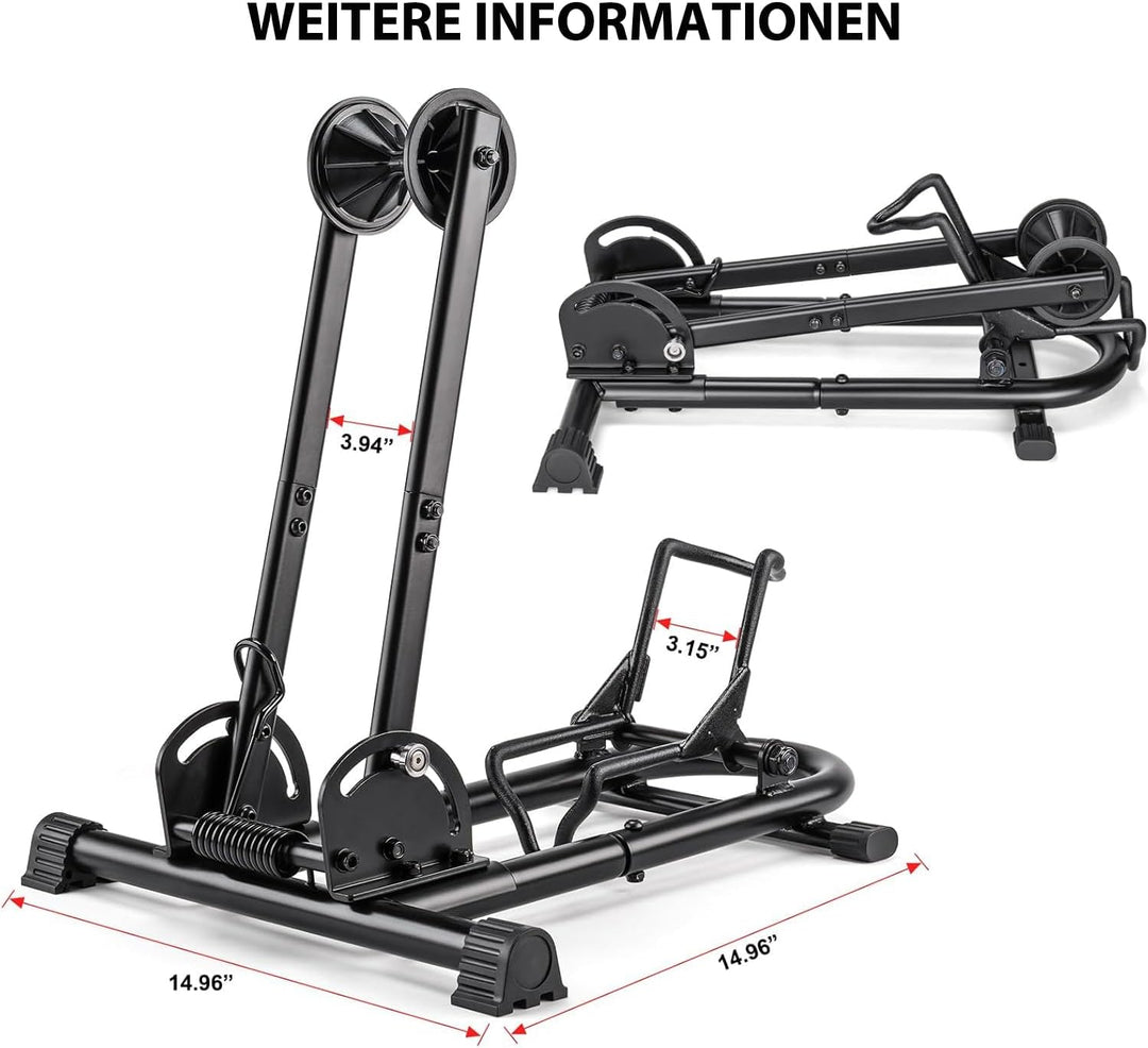 CXWXC Fahrradständer Boden 26 bis 29 Zoll und 650C -700C,Fahrrad Ständer für Ihre Garage,Haus oder F