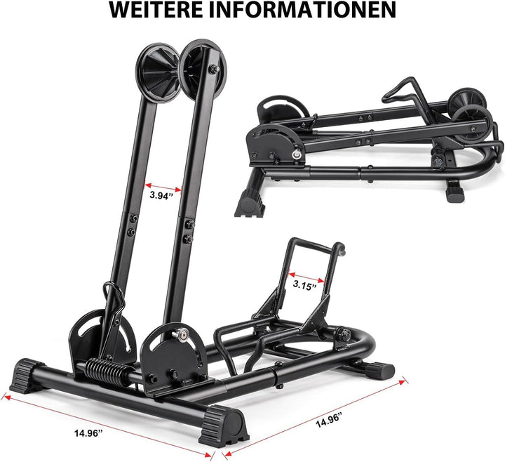 CXWXC Fahrradständer Boden 26 bis 29 Zoll und 650C -700C,Fahrrad Ständer für Ihre Garage,Haus oder F