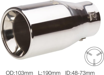 Simoni Racing TRX/25 Exhaust Tiprounded, INOX