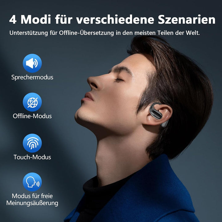 KI Übersetzung Ohrbüter Echtzeit 164 Sprache Übersetzer Ohrbüter,Audifonos Traductores Inglés Españo