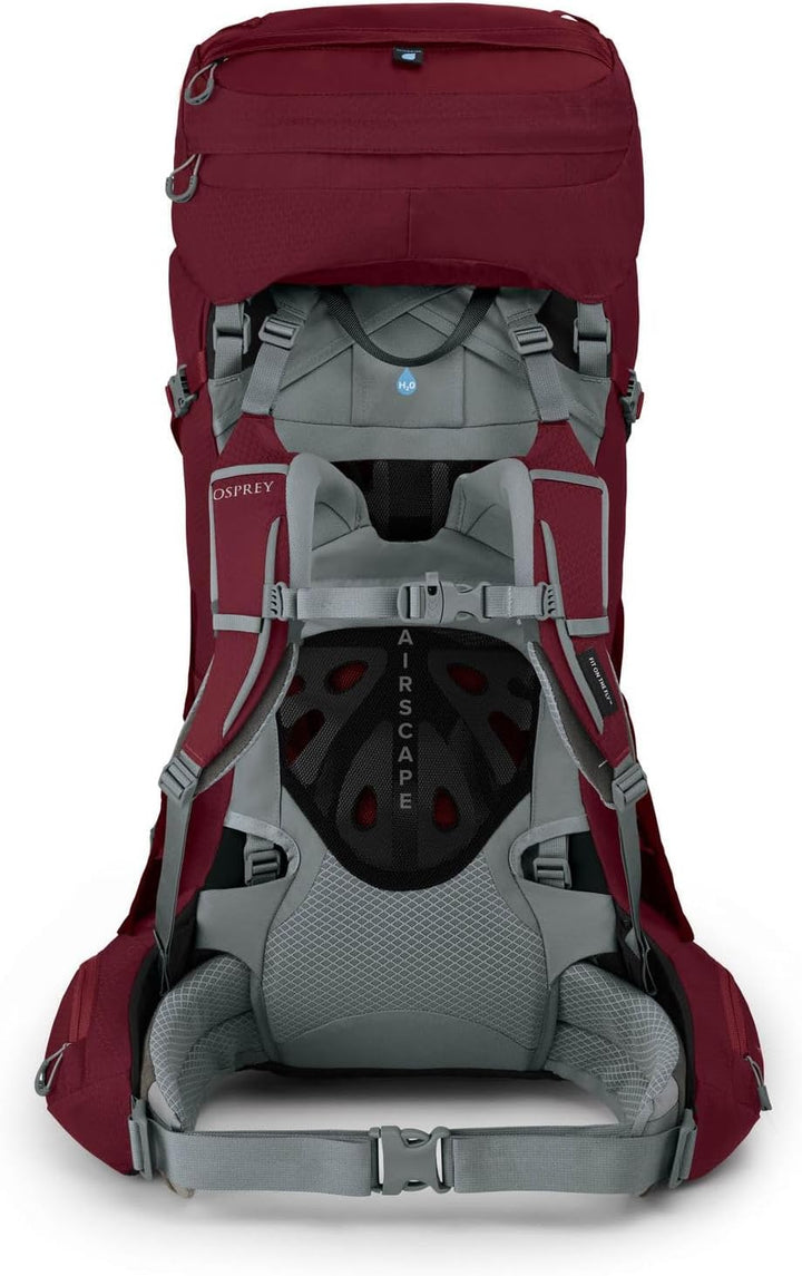 Osprey Ariel 55 Trekkingrucksack für Frauen Claret Red XS-S, Claret Red XS-S