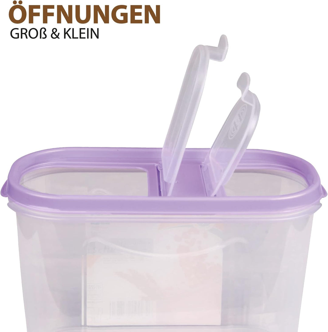 Bestgoodies Vorratsdosen mit Deckel (6er Pack - Lila) 2,8 Liter, Luftdicht Schüttdose BPA frei leben