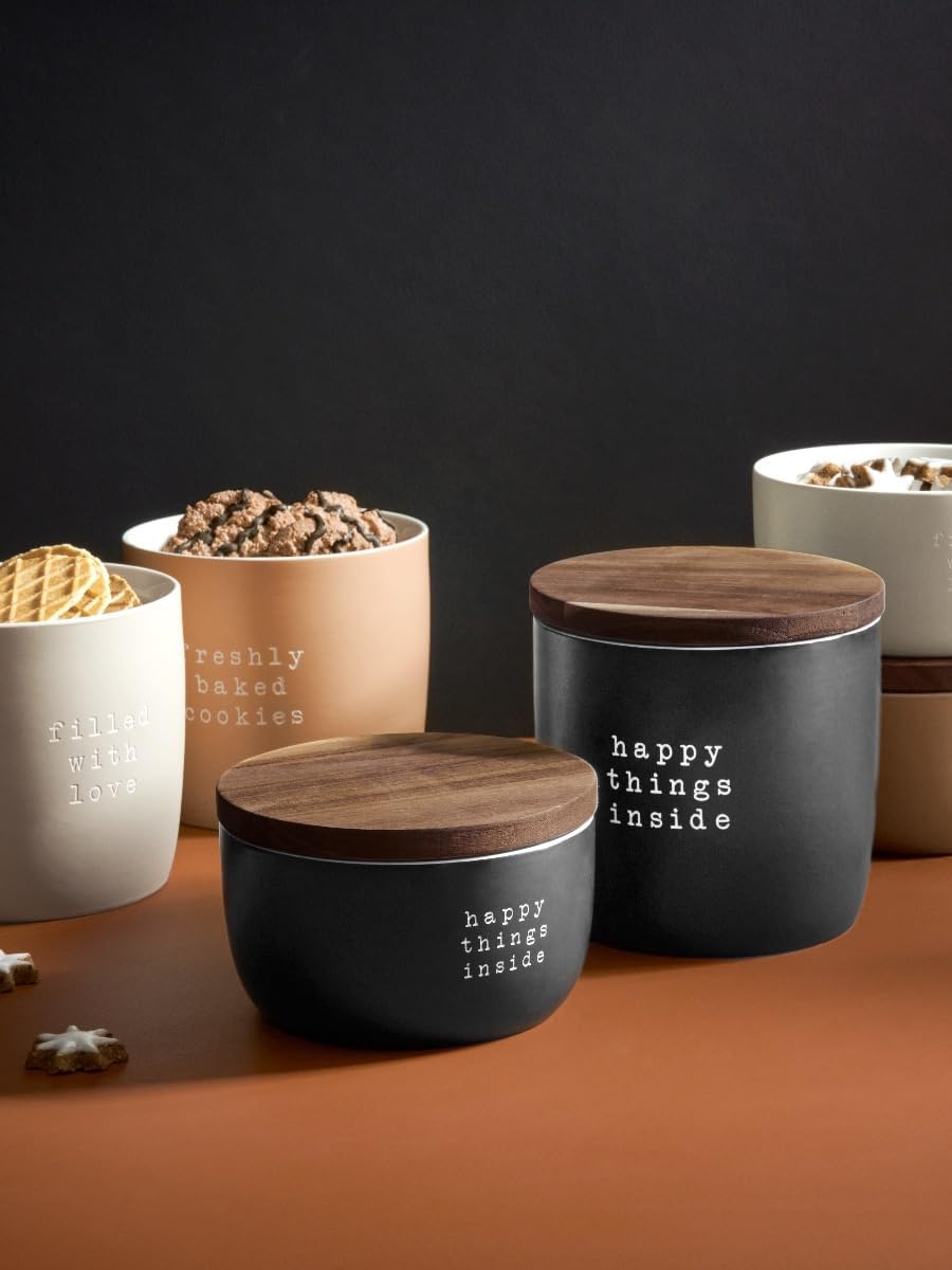 ASA Selection hey! Dose Freshly Baked Cookies – Vorratsdose aus New Bone China, Braun, Keksdose mit