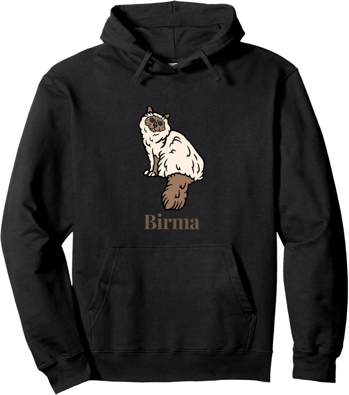 Birma Katze Haustier Katzen Kätzchen Tier Haustiere Pullover Hoodie