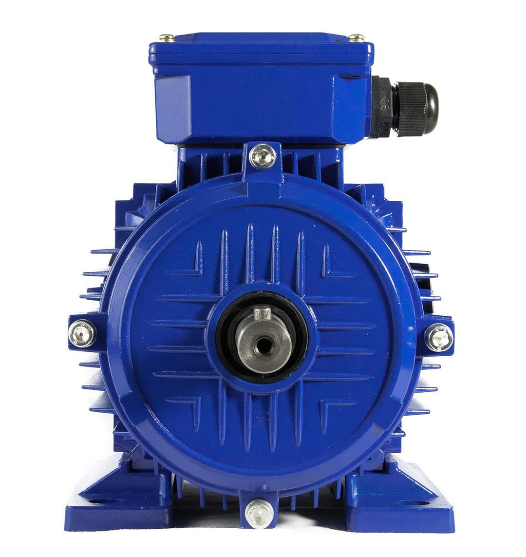 Elektromotor, dreiphasig, 0,75 kW, 1 PS, 220 / 380 V, 3000 U/min, B3 (Beine), Grösse 80, Achse 19 mm
