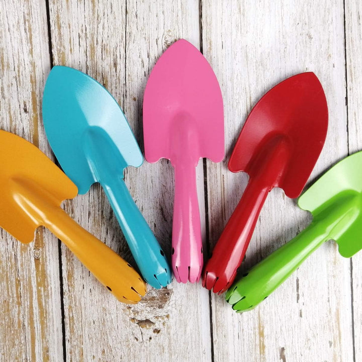 Bunte Mini-Garten-Handschaufeln aus Metall, Gartengeräte für Kinder, Jugendliche, Erwachsene, Bodenp