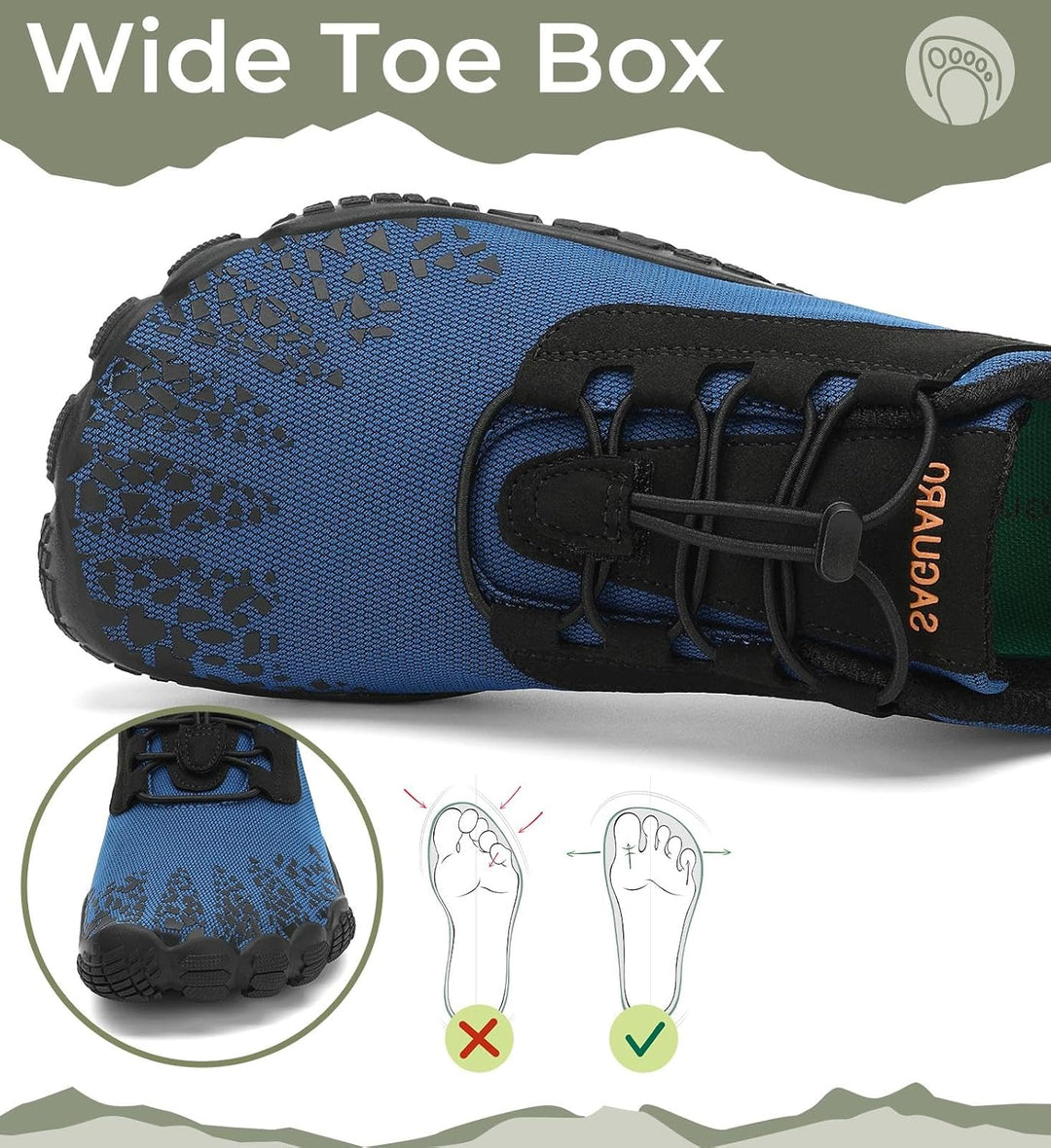 SAGUARO Unisex Barfussschuhe Schnell Trocknend Barfussschuhe Badeschuhe Traillaufschuhe for Outdoor