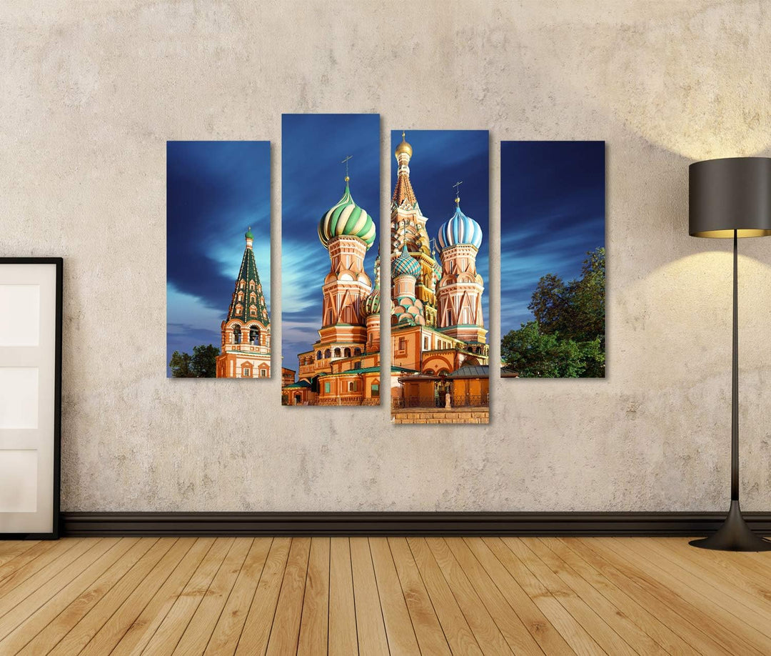 islandburner Bild auf Leinwand Moskau Russland Roter Platz Blick Basilius Kathedrale Bilder Wandbild