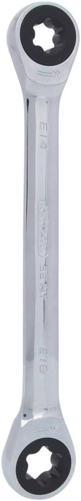KS Tools 503.4355 GEARplus TX-E-Doppel-Ratschenringschlüssel,E14xE18, E14xE18