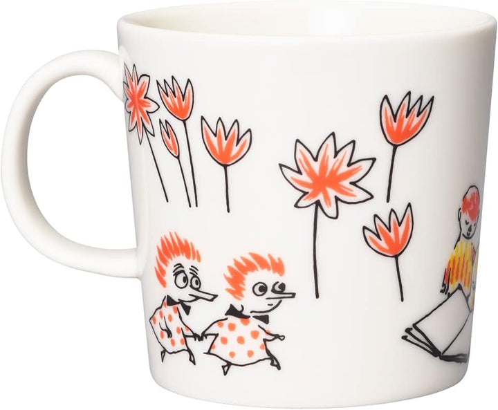 ARABIA Moomin Red Cross Becher ABC Snufkin 2022, weiss, gelb, rot (ARB801-1064951)