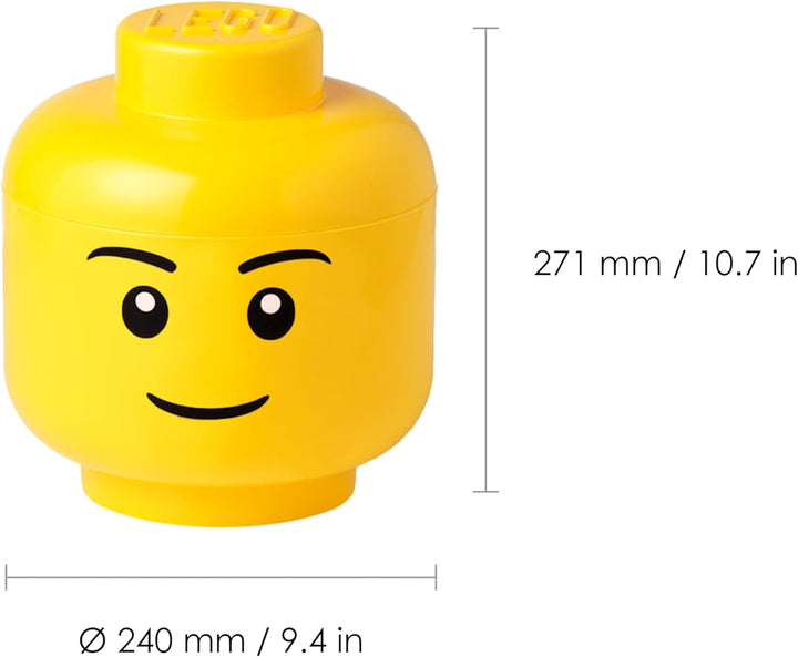 Lego 40321725 Aufbewahrungskopf, Junge, L Gelb Large, Gelb Large
