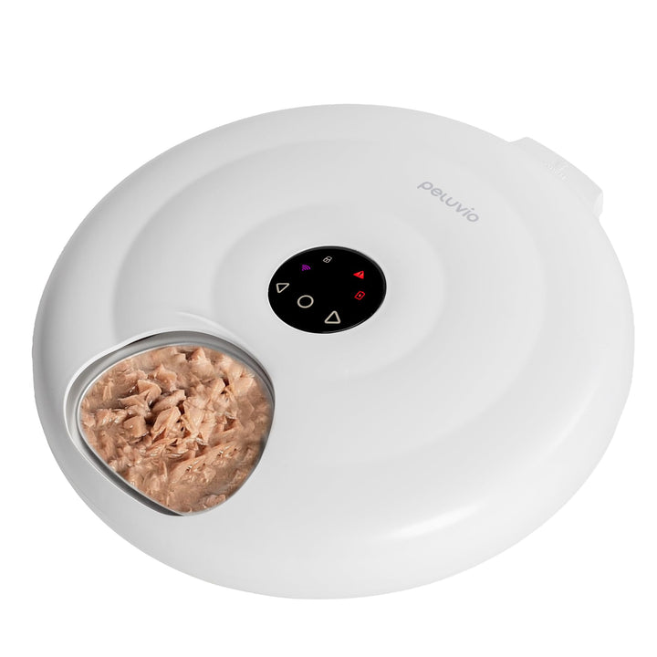Nube Futterautomat Katze Nassfutter, Mit Kuehlung, Wi-Fi Smart App Und Manuelle Steuerung, 6 Kammern