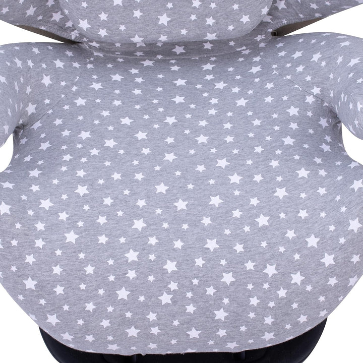 JYOKO Kids Bezug für Autositz Kompatibel mit Cybex Solution M und Pallas B - Fix (White Star), WHITE