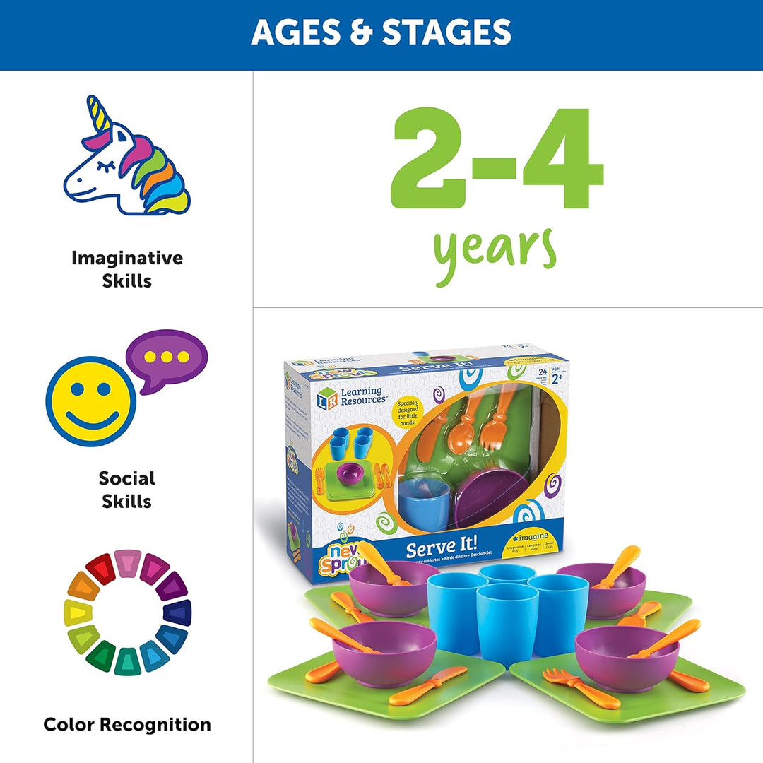Learning Resources New Sprouts Spielgeschirr-Set Geschirrset, Geschirrset