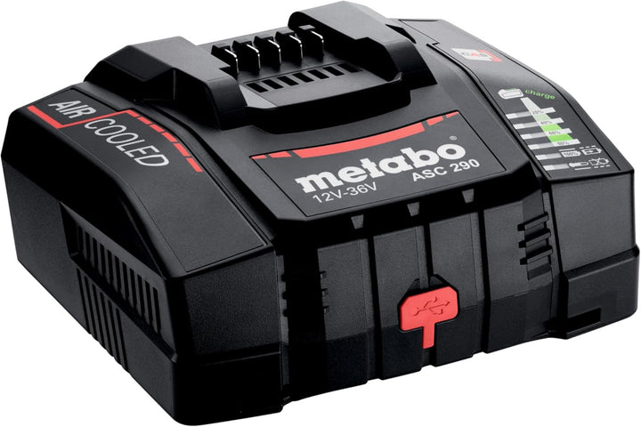 metabo Basis-Set - 2X LiHD 18 V / 10 Ah Akkus + ASC 290 Schnellladegerät in metaBOX 145 - Leistungss
