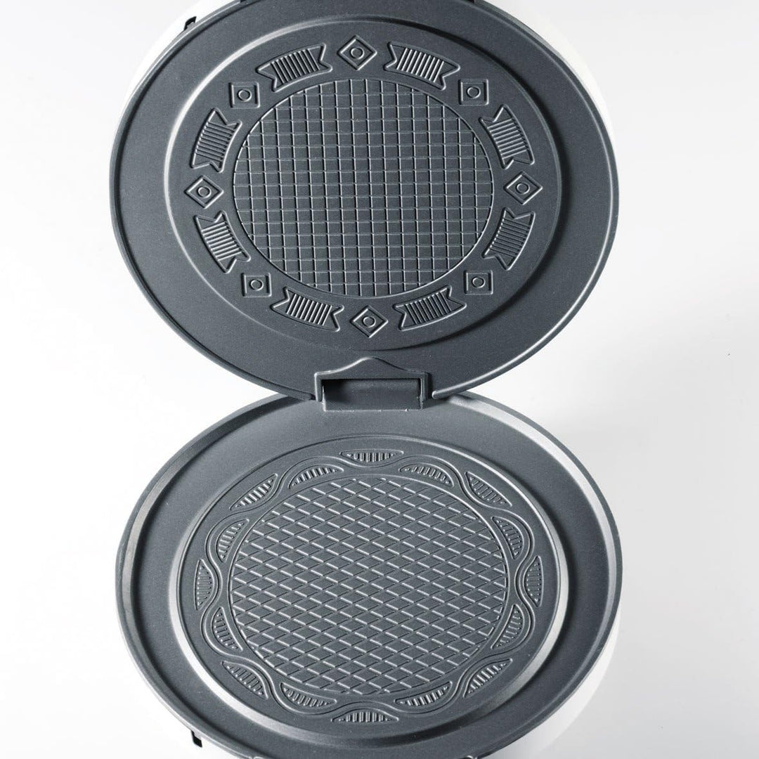 Cloer 281 Hörncheneisen für hauchdünne, knusprige Hörnchen, 800 W, Backfläche 15 cm Durchmesser, sch